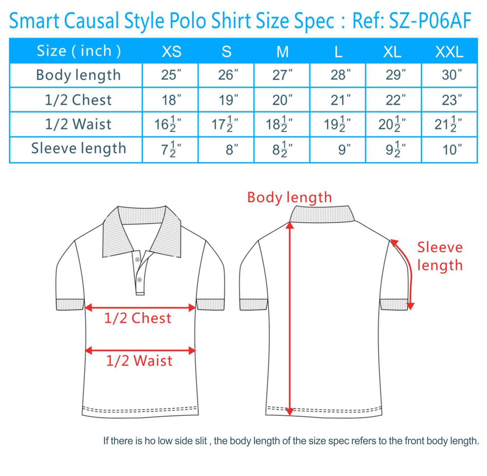 adidas polo shirt size chart