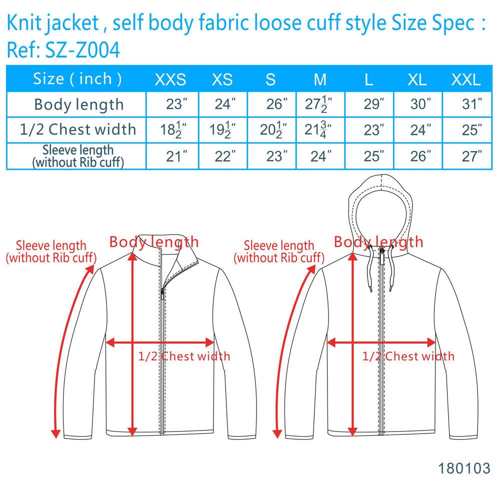 zip fleece jackets sizing, zip fleece hoodies size chart, sweatshirts