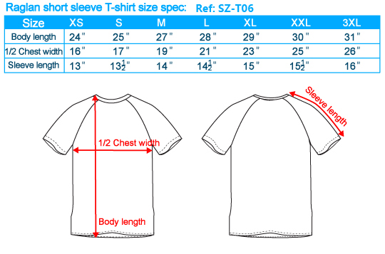 T-Shirt Size Chart