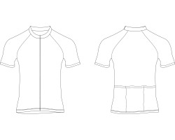 short raglan sleeve bike jersey specimen, short raglan sleeve bike jersey template download