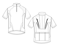 front zipper cycling jersey with round bottom vector download, front zipper cycling jersey with round bottom vector graphic