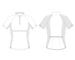 slim fit bicycle jersey with raglan sleeve and zipped collar design download, slim fit bicycle jersey with raglan sleeve and zipped collar illustration