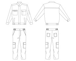 long sleeve engineer uniforms jacket and pants template, long sleeve engineer uniforms jacket and pants design download