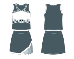 sleeveless with v neck cheerleading jersey and overlapping skirt specimen, sleeveless with v neck cheerleading jersey and overlapping skirt design website