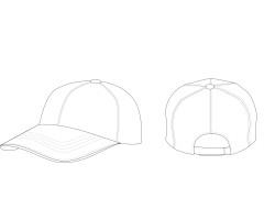 six panel cap with buckle design option download, six panel cap with buckle design option illustration download
