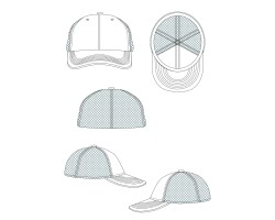 trucker cap illustration download, mesh cap illustration download