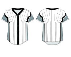 striped button up baseball jersey vector download, striped button up baseball jersey design download