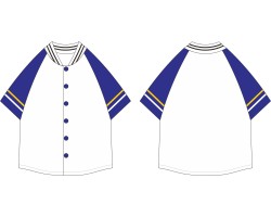 Order online for customized horn sleeve baseball shirt. Download pattern for baseball shirt. Contrast button baseball shirt