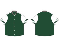 Customized striped baseball shirts Contrast color collar baseball shirt style design Customized baseball shirts