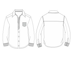 long sleeve men shirts with patch breast pocket sketch download, long sleeve men shirts with patch breast pocket vector download