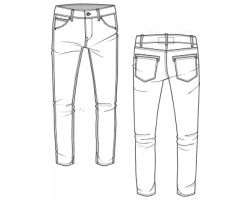slim fit pants for mens L-shaped pockets vector download, slim fit pants for mens L-shaped pockets jpeg download