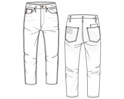 straight fit pants for men overlapped pockets design download, straight fit pants for men overlapped pockets design sketch download 