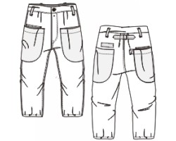 3/4 length trousers with storage pockets, 3/4 length trousers with storage pockets ai file download