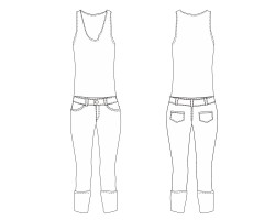 women's gym vest and pants design sketch download, women's gym vest and pants design template download