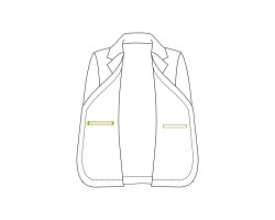 blazer lining with piped pockets, blazer lining with inner pockets illustration download