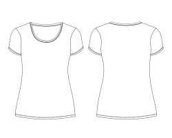 女裝T恤印刷 圓領T恤設計草圖 香港貼身T恤制服 修身t-shirt T恤製作公司