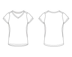 v neck slim fit tee ladies ai file download, v neck slim fit tee ladies jpeg download