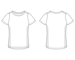 mens wide round neck tee template download, mens tee wide round neck design download free