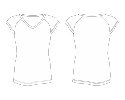 women's cap sleeve tee shirt jpg, women's cap sleeve tee shirt template file