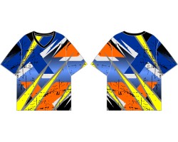 Customized V-neck short-sleeved football jersey Customized gradient color football jersey Football jersey style design