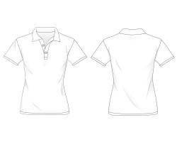women short sleeve polo tee shirt free template, women short sleeve polo tee shirt graphic download