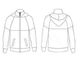 hooded windbreaker with stand collar graphic download, hooded windbreaker with stand collar vector graphic