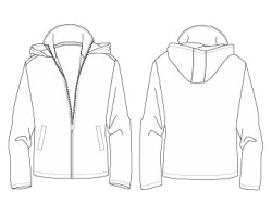 windbreaker jacket with hood artwork download, windbreaker jacket with hood sketch download