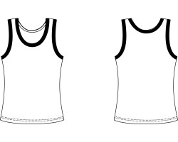 contrast neck vest top for mens jpg file, contrast neck vest top for mens ai file