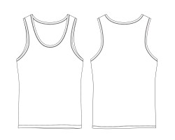wide round neck vest tee draft download, wide round neck vest tee idea download