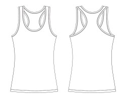 women t back vest top sketch download, women t back vest top design website