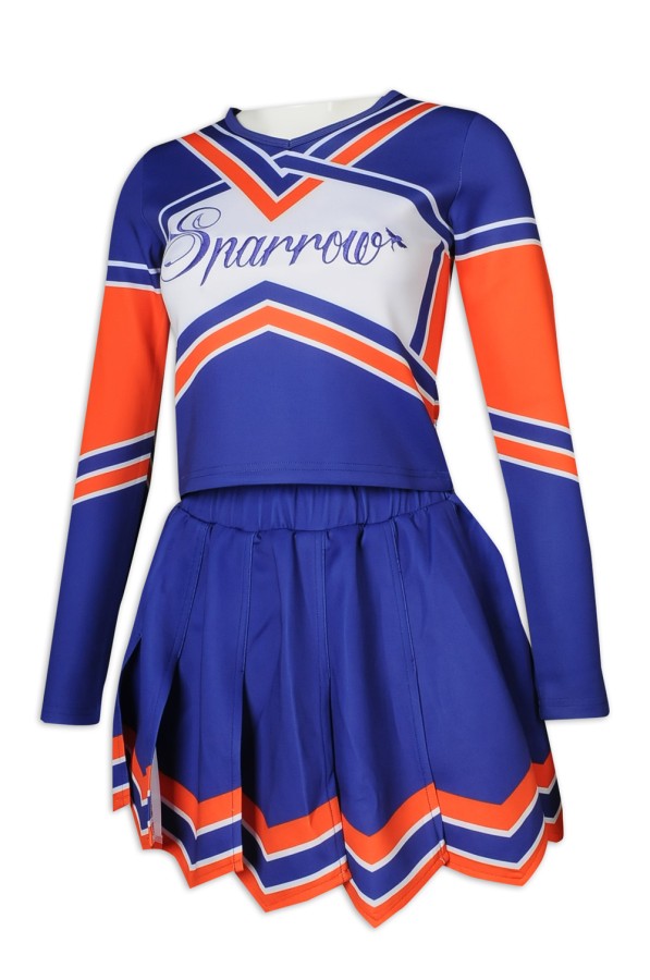 Large-scale Custom-made Long-sleeve Cheerleading Dress Suit Contrast ...