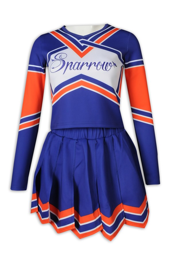 Large-scale Custom-made Long-sleeve Cheerleading Dress Suit Contrast ...