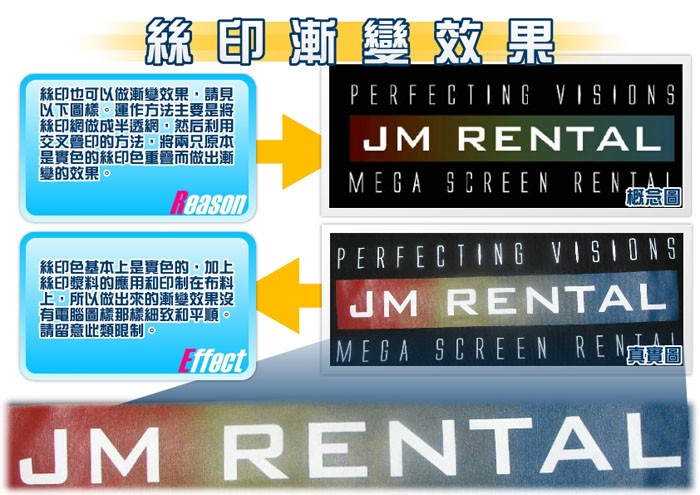 絲印漸變效果