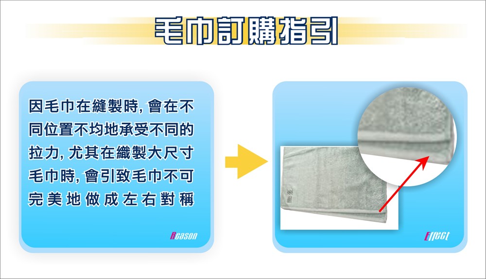 毛巾訂購指引