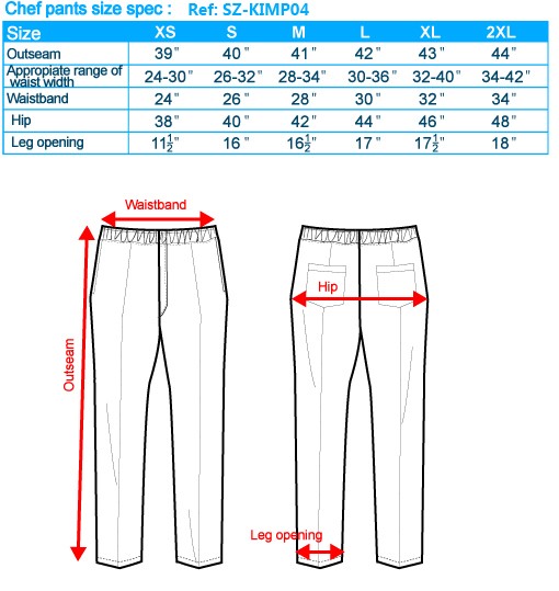size-list-Chef pants-male-20110327