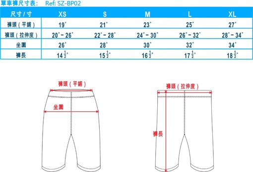 尺碼æå-å®è»è¤²å°ºå¯¸è¡¨-20130709