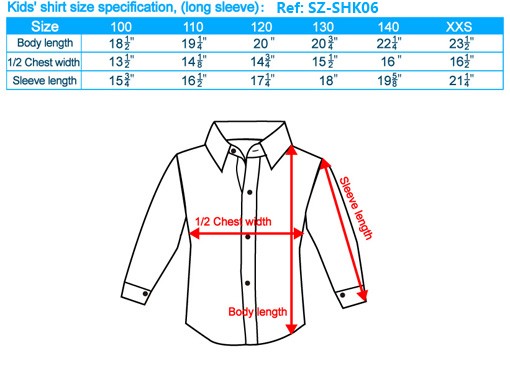 size-list-long sleeve-kids'shirt-20121117