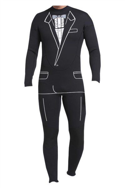 A Wetsuit Styled as an Actual Men's Suit