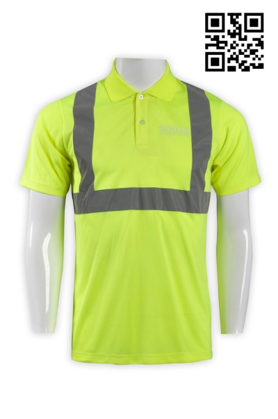 D167 custom reflective safety polo shirt education book store team group  uniform company polo industry wholesale