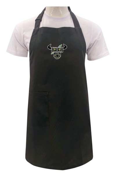 Black Front-Buckle Apron