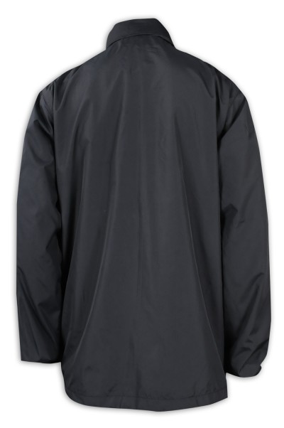 custom-made black hooded windbreaker jacket detachable cap