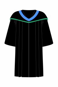 訂購澳門城市大學學士畢業袍藍色披肩長袍畢業袍生產商DA298