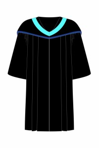 量身訂制澳門城市大學藝術學院學士畢業袍淺藍披肩長袍畢業袍供應商DA301