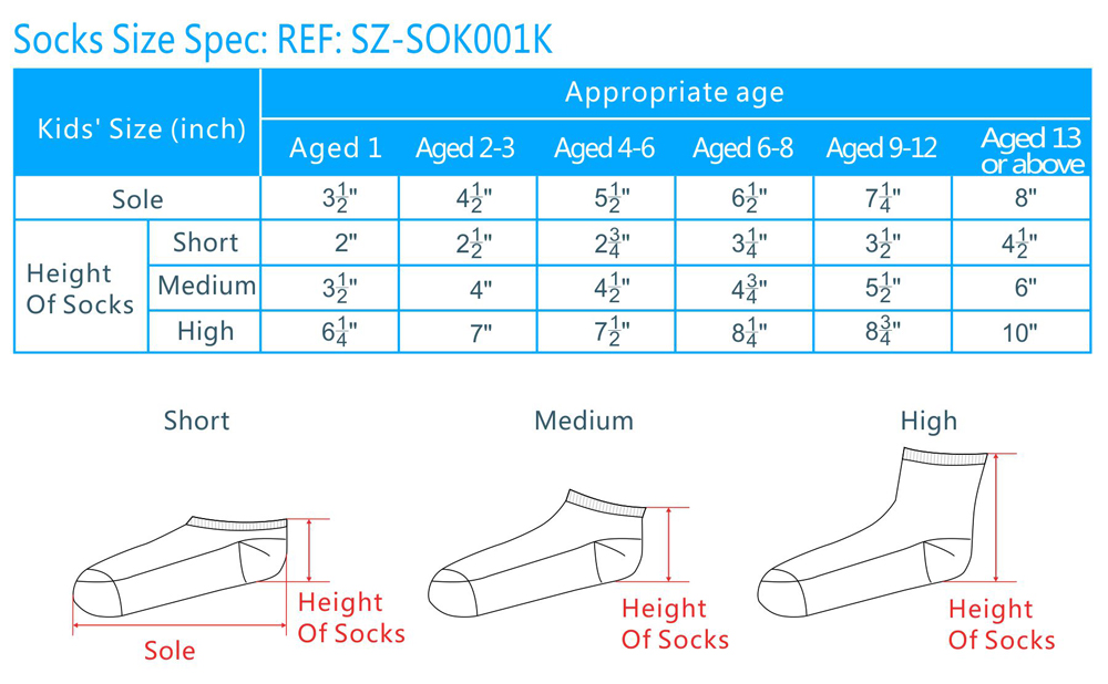 socks size chart, men socks size, women socks size, unisex socks size ...