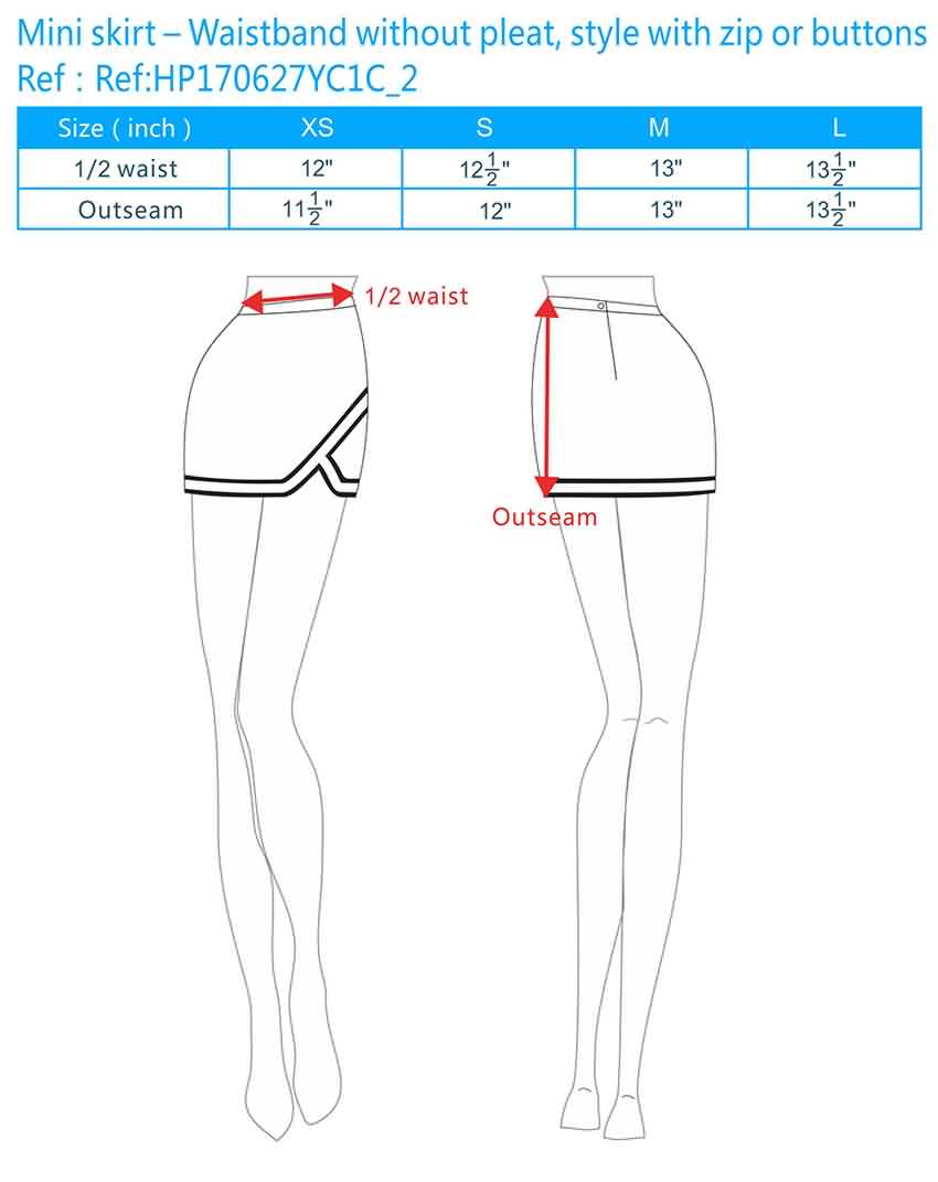 Cheerleading Uniform Size Chart Design Talk