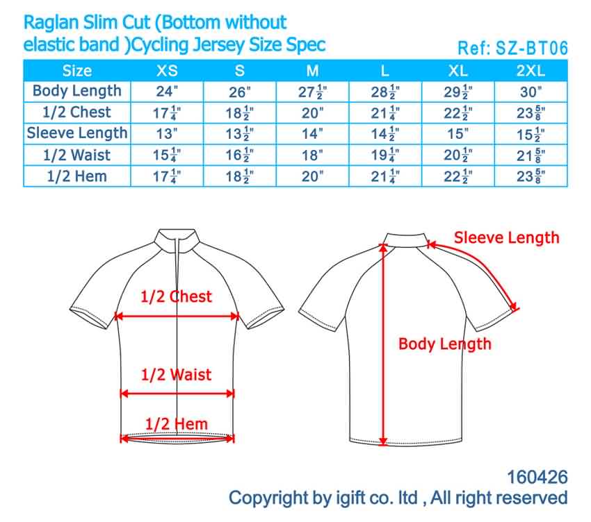 bike jersey size chart, bike jersey size guide, bike uniforms sizing ...