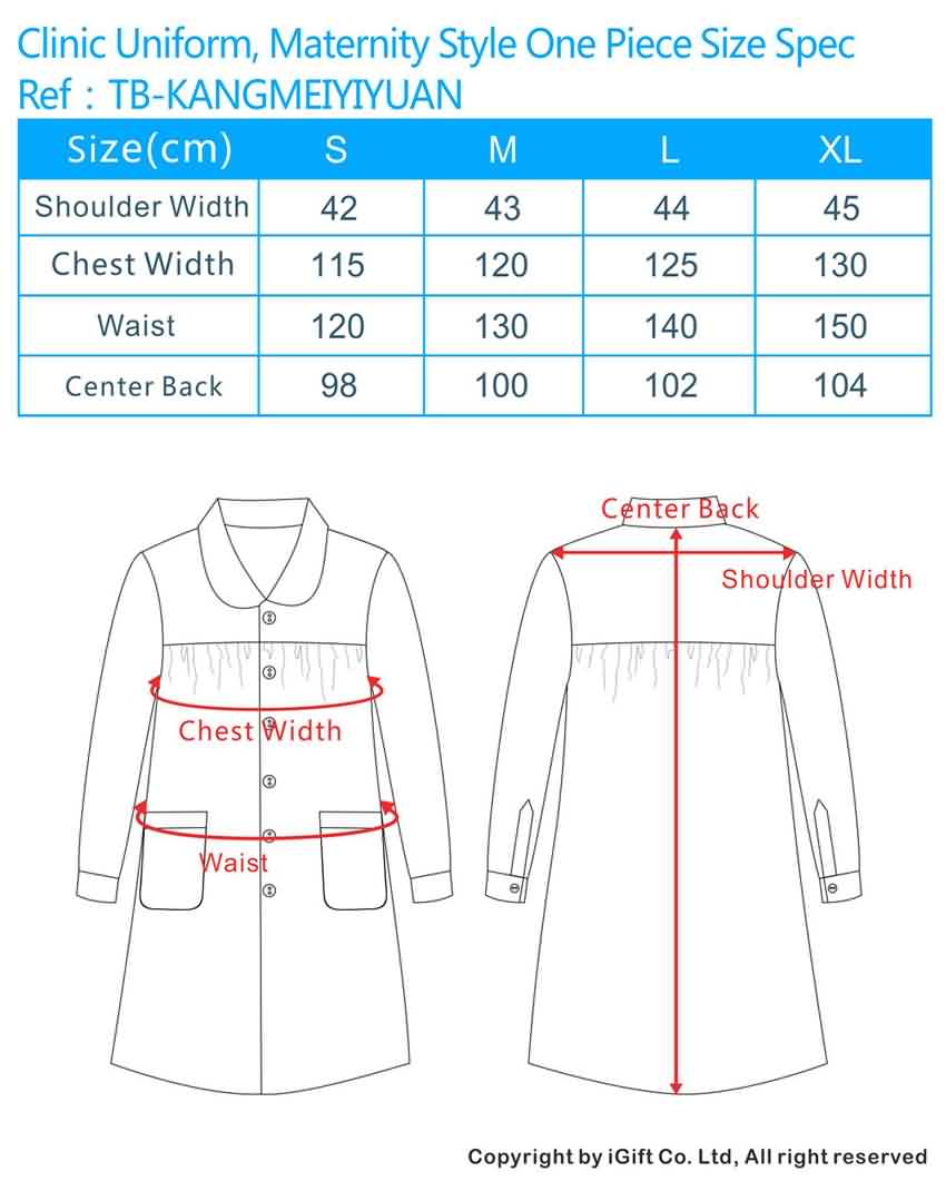 doctor gown size chart, doctor uniform sizing, nursing uniforms size ...