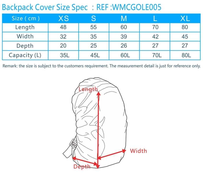 backpack height