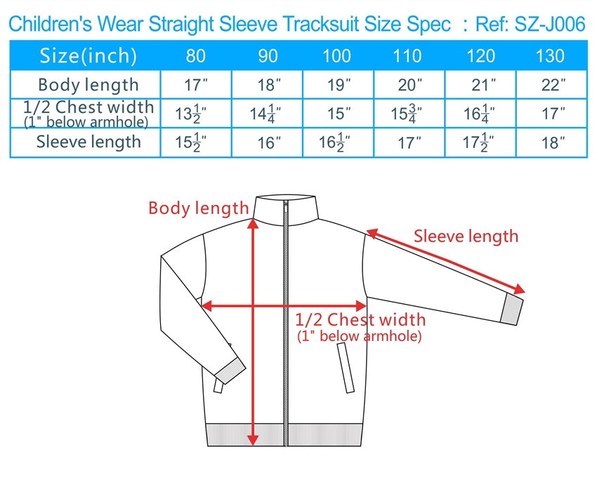 adidas windbreaker size chart