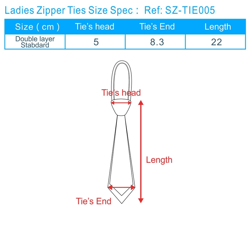 tie size chart, tie length chart, necktie size chart, necktie length